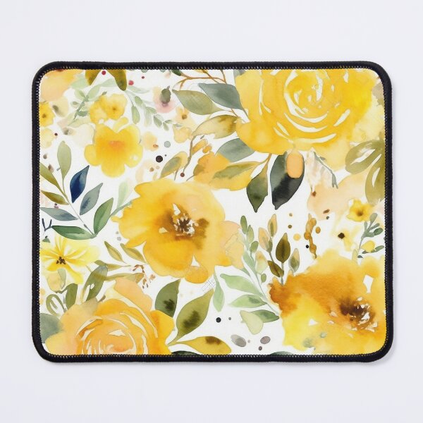 Item preview, Seamless watercolor yellow floral pattern. designed and sold by iiMoRo.