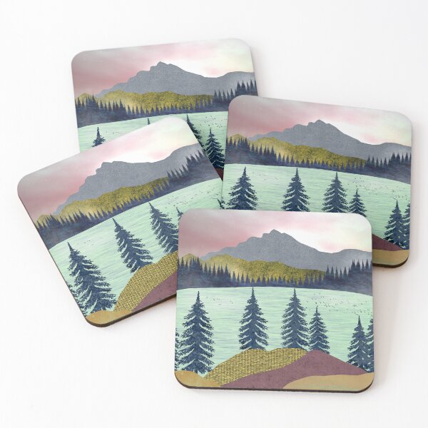 Item preview, Red Sky Lake Landscape designed and sold by Esskay Designs.