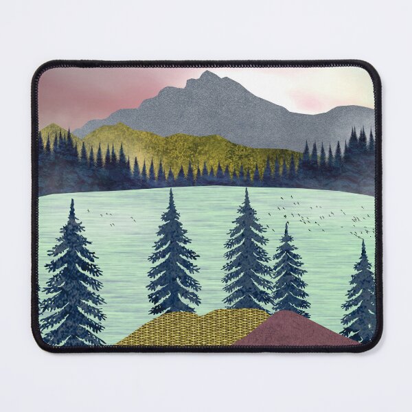 Item preview, Red Sky Lake Landscape designed and sold by Esskay Designs.