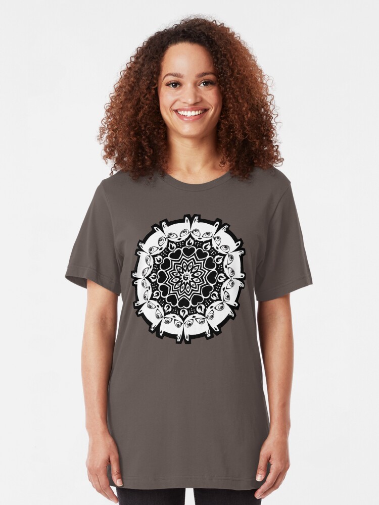 Alternate view of Mizzledala - cat mandala Slim Fit T-Shirt