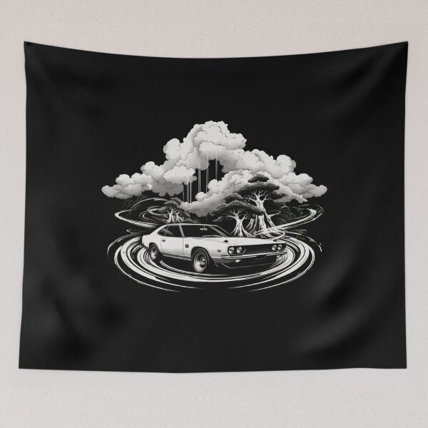 Item preview, Black and White Minimalist Classic Japanese Car  designed and sold by Lab4YourStyle.