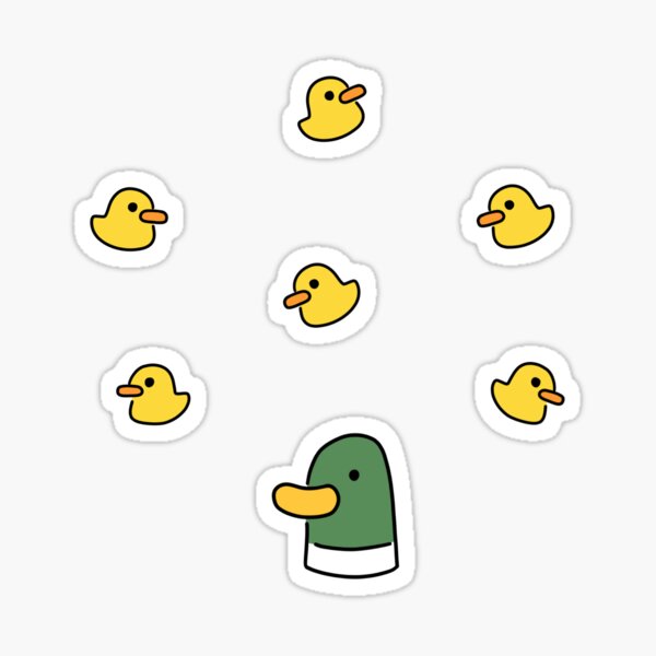 Aperçu de l'œuvre Pack d’autocollants de canards mignons créée et vendue par GooseClub.