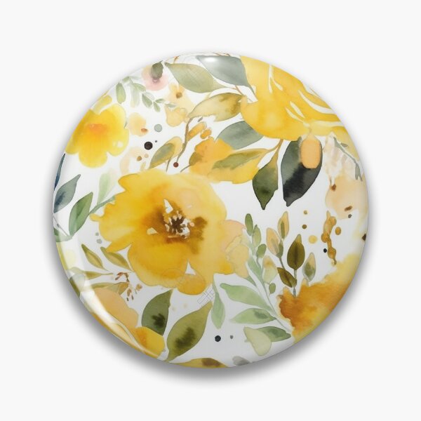 Item preview, Seamless watercolor yellow floral pattern. designed and sold by iiMoRo.