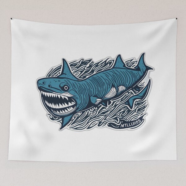 Item preview, Traditional Shark Tale: American Tattoo Art Collection designed and sold by FashionRex.