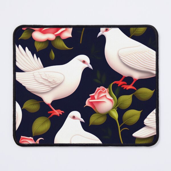 Item preview, white dove and red roses designed and sold by aipaint.