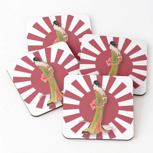 Item preview, Japanese Geisha Girl and The Rising Flag designed and sold by arttiisens.