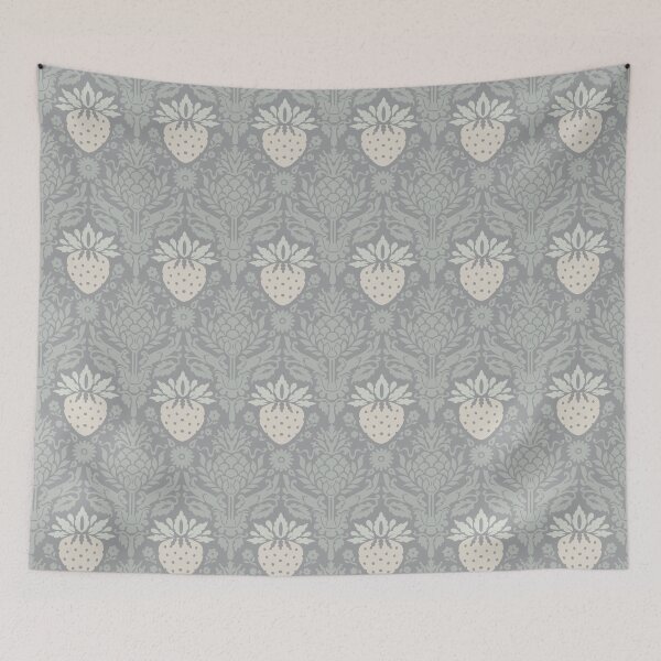 Item preview, strawberry damask in muted neutral colors | repeat pattern designed and sold by colorofmagic.