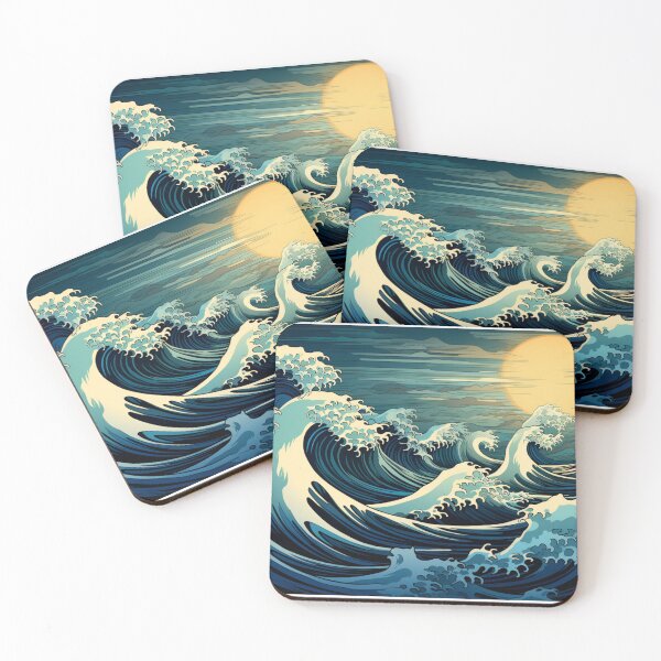 Item preview, Rough waves at sunset designed and sold by PawelNature.