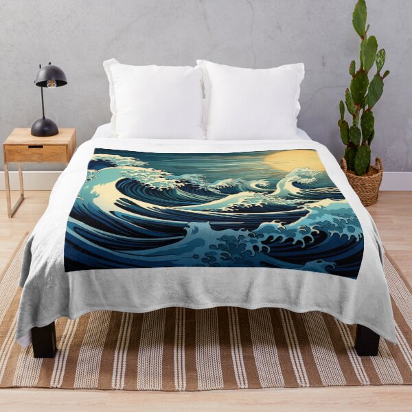 Item preview, Rough waves at sunset designed and sold by PawelNature.