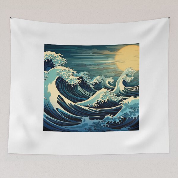 Item preview, Rough waves at sunset designed and sold by PawelNature.