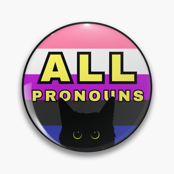 Item preview, Void Cat Genderfluid All Pronouns designed and sold by Furia LGBTQ+ Accessories.