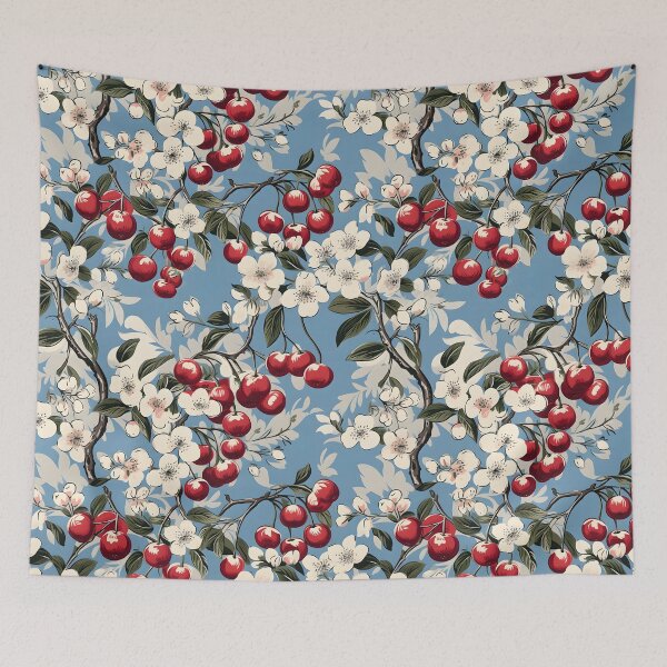Item preview, Apple Tree Splendor and September Blue Sky, essential autumnal apple picking experience, painted with white apple blossoms symbolizing the tree's previous stages of growth designed and sold by ignasirus.