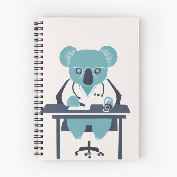 Aperçu de l'œuvre Impression risographe minimaliste / Koala Doctor créée et vendue par SubtleMetSimple.