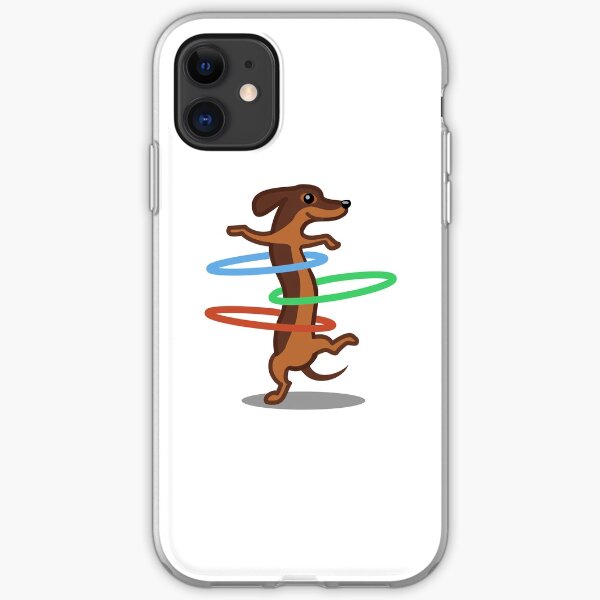 Funny Dachshund HulahoopTshirt - Dog Gifts for Doxie and Sausage Dog Lovers iPhone Soft Case