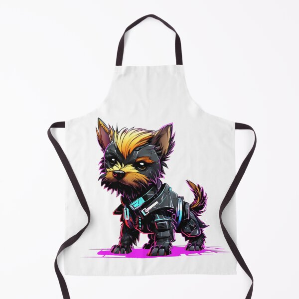 Item preview, Cyberpunk Small Dog in Neon Colors designed and sold by SchorlCraft.