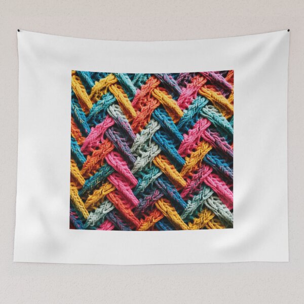 Item preview, Knitted rainbow retro pattern  designed and sold by SmileshareShop.