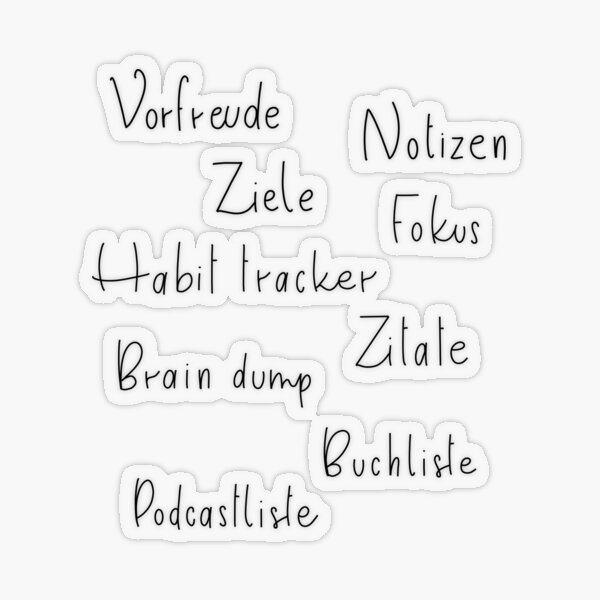 Add-ons für dein Bullet Journal Transparenter Sticker