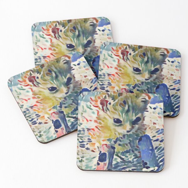 Item preview, Tater Tot Cat painting Matisse-inspired designed and sold by EmeraldeaArt.
