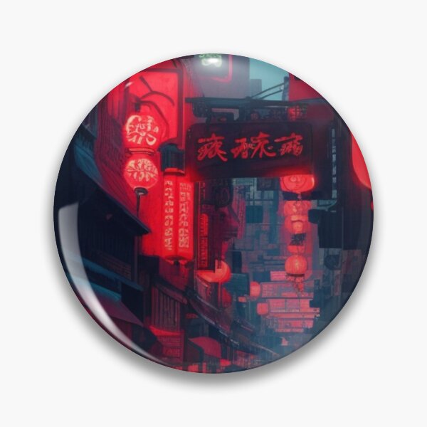 Item preview, Neon-lit chinatown designed and sold by mikaws.