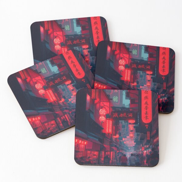 Item preview, Neon-lit chinatown designed and sold by mikaws.