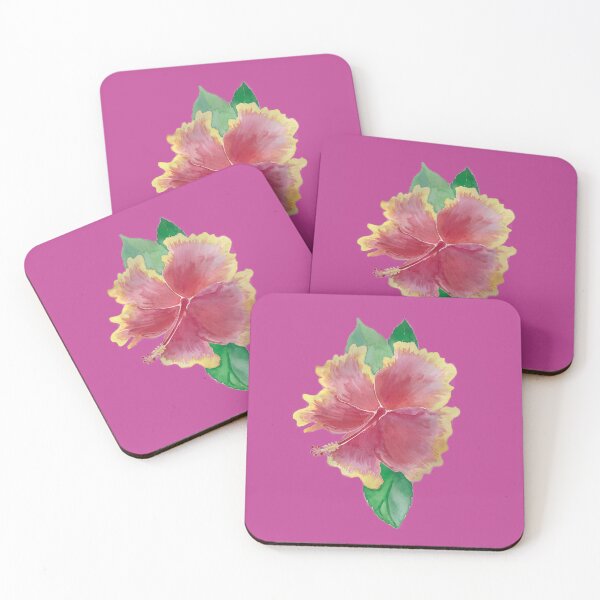 Item preview, Mulberry Tequila Sunrise Hibiscus Flower Water Colour Painting designed and sold by Pieretto.