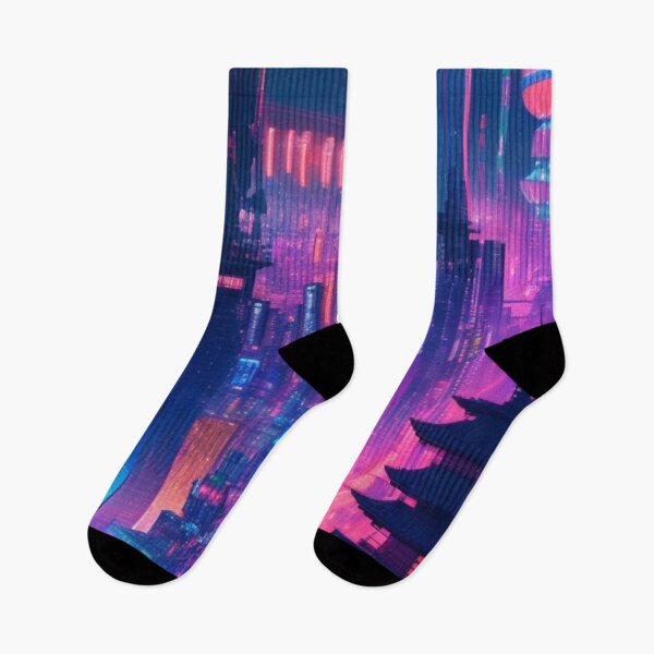 Item preview, year 3000 neon cityscape japan designed and sold by mikaws.