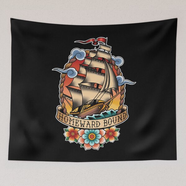Item preview, Homeward Bound Traditional Tattoo Sailing Ship  	 designed and sold by horqvzql83.