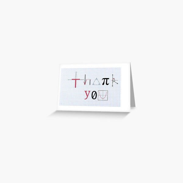 Item preview, Graphic Mathematical Thank You Card designed and sold by lizzymercury.