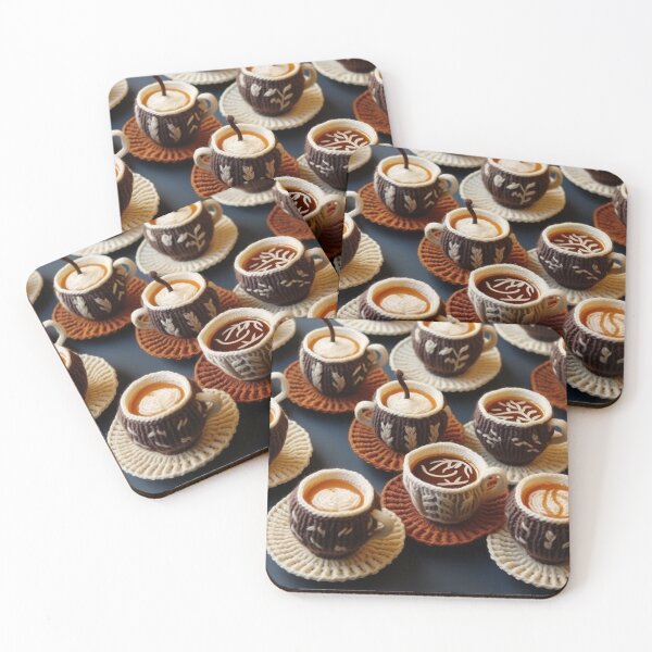 Item preview, Knitting and coffe lovers pattern  designed and sold by SmileshareShop.