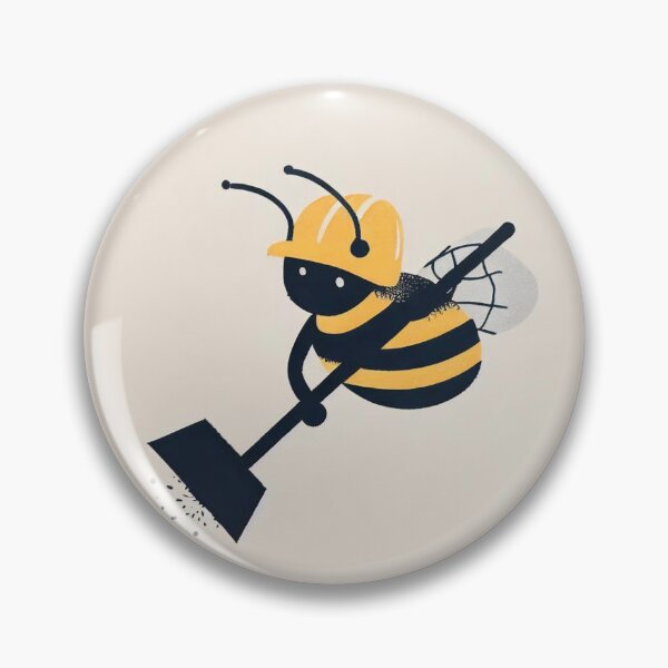 Item preview, Impresión risográfica minimalista / Abeja trabajadora designed and sold by SubtleMetSimple.