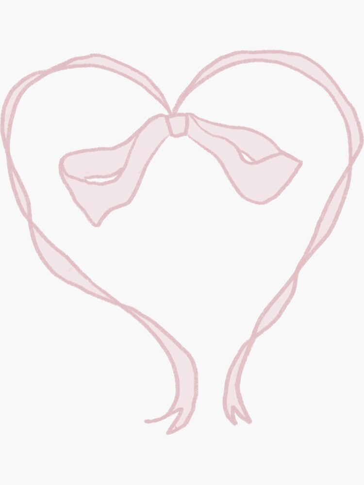 White Coquette Ribbon Bow Sticker for Sale by str4wberryfae