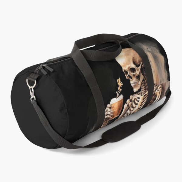Item preview, Halloween Skeleton Drinking Coffee Watercolor Style designed and sold by AnnaMDesign.