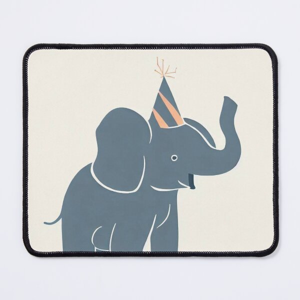 Aperçu de l'œuvre Impression risographe minimaliste / Anniversaire des éléphants créée et vendue par SubtleMetSimple.