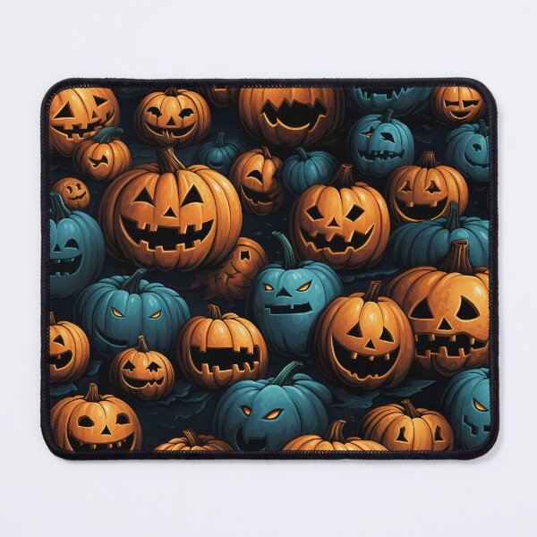Item preview, Carved pumpkins, tiled halloween scary design designed and sold by alambic-designs.