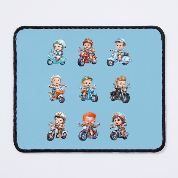Item preview, Baby Boys Riding a Motorcycle (set 2) designed and sold by TheTrendsDesk.