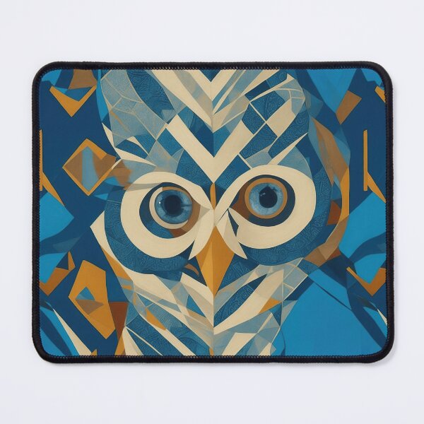 Item preview, Geometric owl, Bauhaus painting designed and sold by CoolPixels.