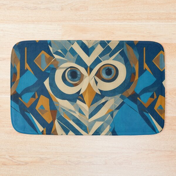 Item preview, Geometric owl, Bauhaus painting designed and sold by CoolPixels.