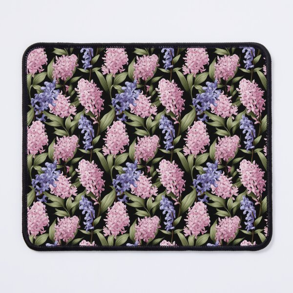 Item preview, Pink And Purple Hyacinth Plants Flowers Pattern designed and sold by LudwikeArts.
