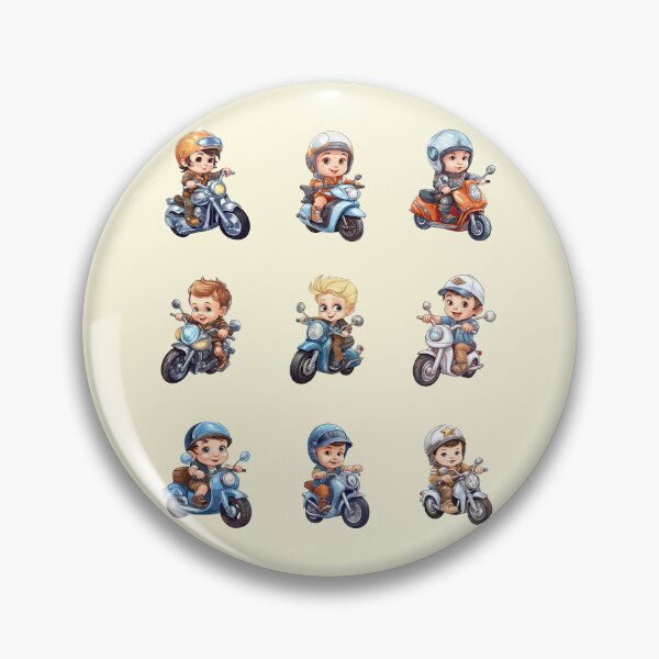 Item preview, Baby Boys Riding a Motorcycle (set1) designed and sold by TheTrendsDesk.