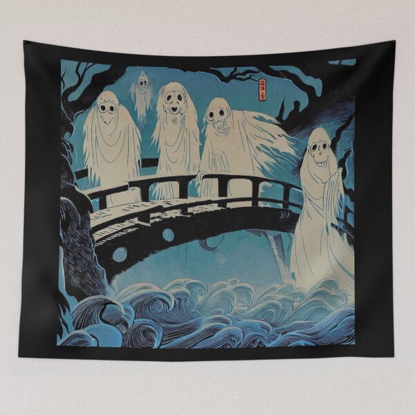 Item preview, Halloween - Haunted Bridge Woodcut 3 designed and sold by CrankyOldDude.