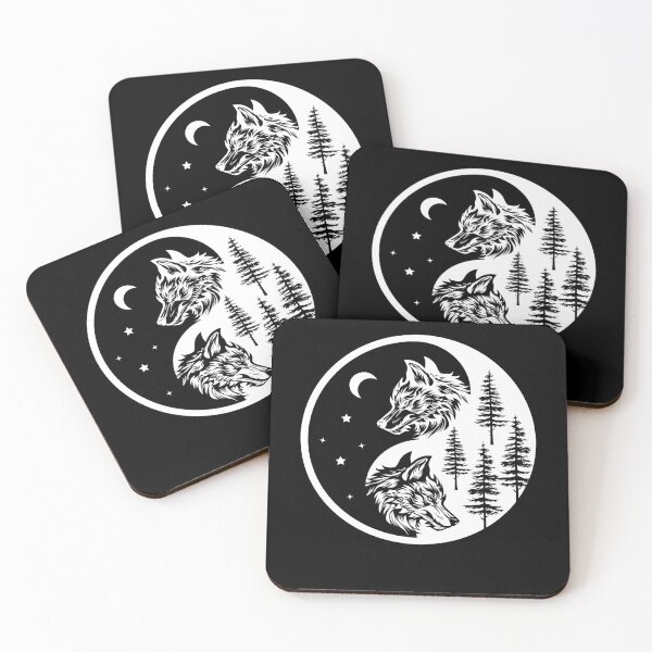 Item preview, Wolf Yinyang Howling Wilderness Wild designed and sold by MooonTees.