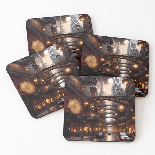 Item preview, Futuristic Street Scene designed and sold by Vibranta Studio.