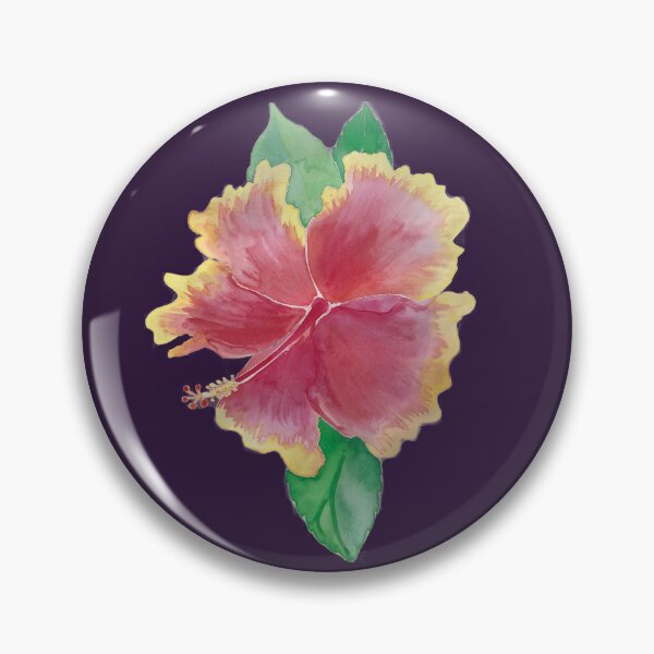 Item preview, Blackcurrant Tequila Sunrise Hibiscus Flower Water Colour Painting designed and sold by Pieretto.
