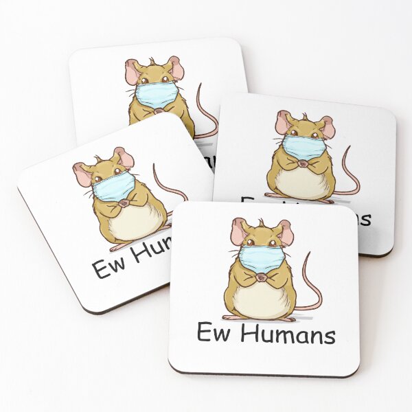 Item preview, Masked rat (Ew Humans) dark text version designed and sold by mindgoop.