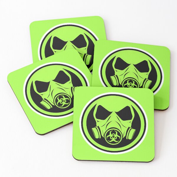 Item preview, Toxic Gas Mask with Biohazard Symbol Neon Design designed and sold by ZetaDream.