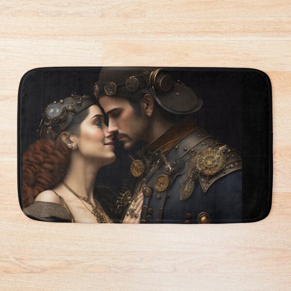 Item preview, Dark Portrait of a Couple of Pre-Raphaelite Lovers Embracing with Steampunk Detail designed and sold by KALEIDOSCOPE UK.