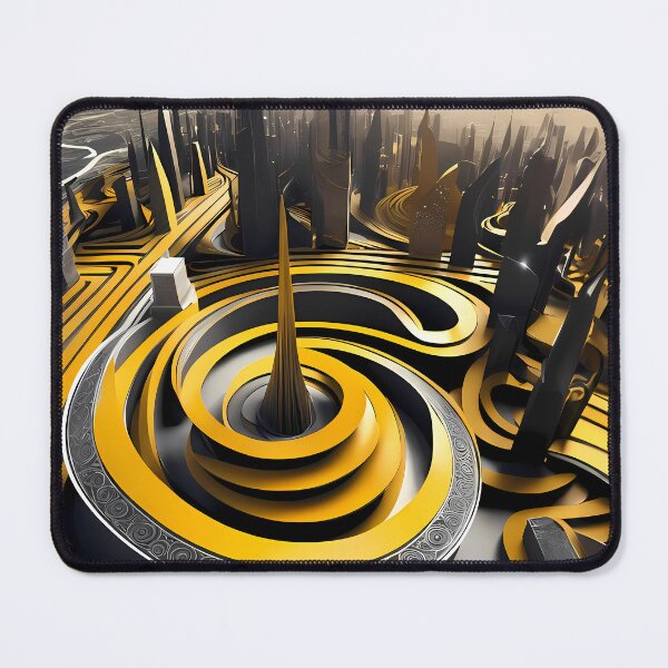 Item preview, Otherworldly Cityscape with swirls designed and sold by Vibranta Studio.