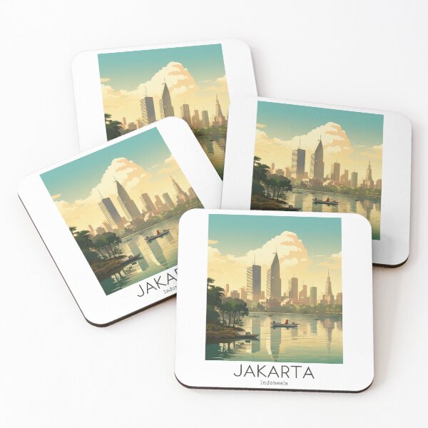 Item preview, A Vintage Travel Illustration of Jakarta - Indonesia designed and sold by GoodOldVintage.