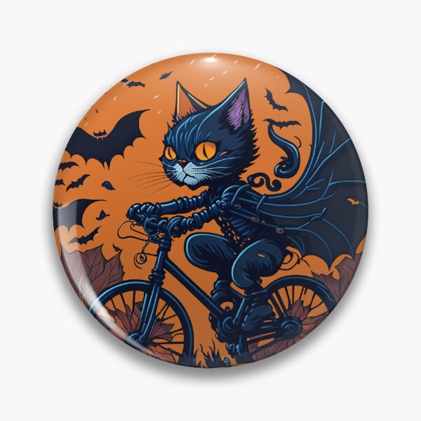 Item preview, Un gato con alas de murciélago en bicicleta una bicicleta designed and sold by bosilvercat.
