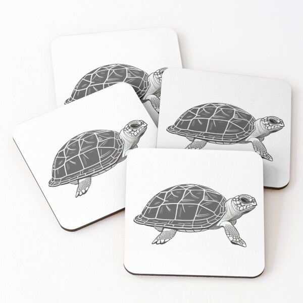 Item preview, black and white turtle designed and sold by Majkel & Majkel.